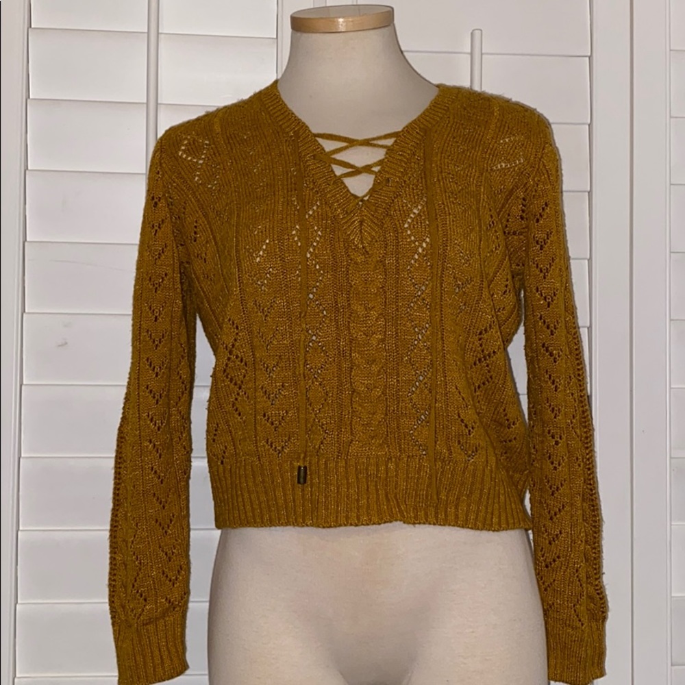 Forever 21 Knit Cropped Sweater Sz M